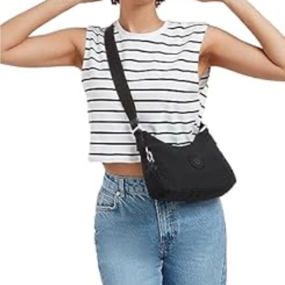 NWOT Kipling Ayda Nylon Shoulder Bag - Black - Picture 7 of 7